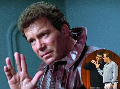 science-officer-spock: Some of tos cast doing the Ta'al / vulcan salute