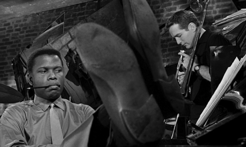 Paul Newman , Sidney Poitier in Paris Blues (1961), directed by Martin Ritt 