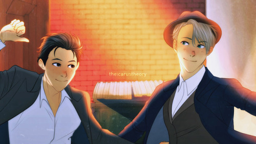 A swingin viktuuri commission for @the-maan doing that thing they do best (being cute) while paying tribute to an all-time fav musical film.commission info