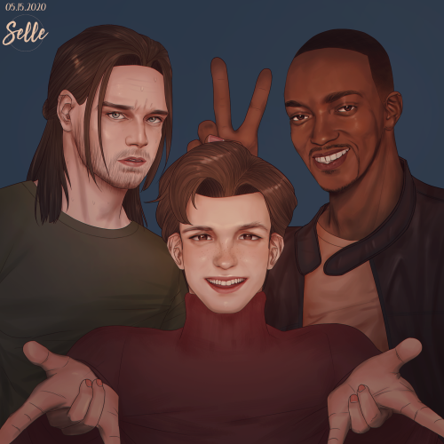 Spider-Man &amp; the Falcon and the Winter Soldier i love them so much uwu