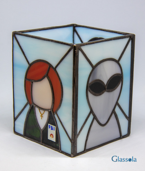 Most of my summer was busy with X-Files projects. I had a commission to make my stained glass IWTB p