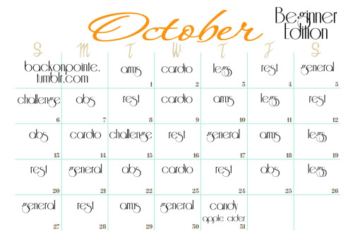 October: Halloween Month!*Dance Student Calendar Back By Popular Demand!*