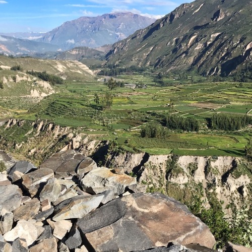 Valle del río Colca, Arequipa, 2017.Even above the Cañon de Colca the valley carved by the river int