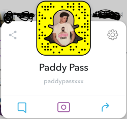 paddypassfan68:  Patrick’s new snapchat