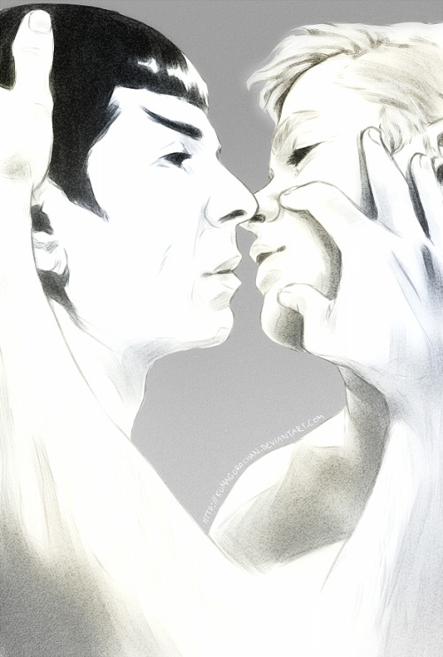 duprass42:(x)This is one of the most breathtaking pieces of Spirk fanart I have ever seen, like I ki