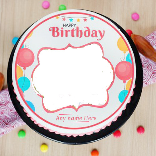 Makephotoframes Birthday Cake With Name And Photo Editor Online