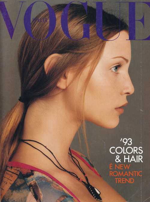 the-original-supermodels: Vogue Italia (1993)Nadja Auermann by Steven Meisel