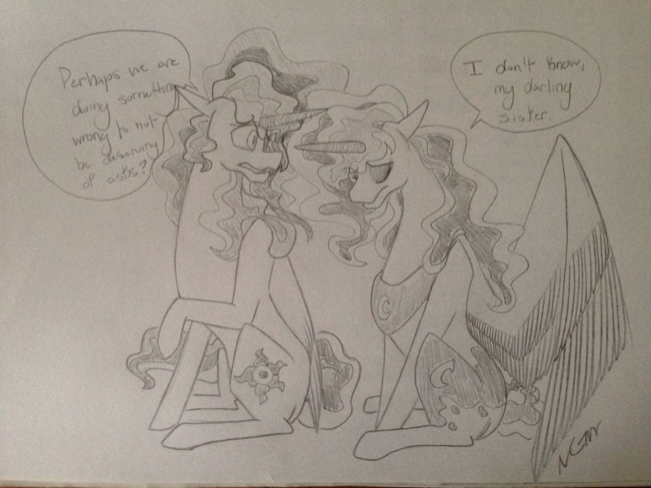 ask-thesunandmoon:Celestia: “Perhaps we are doing something wrong to not be deserving