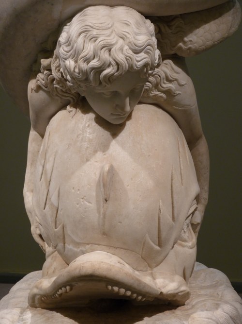 thesilenceofthemarble: Eros with Dolphin group, roman copy about 2nd century AC, Museo Archeologico 