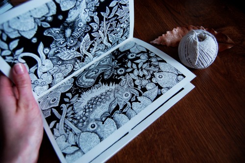 victoriaclaregray: I’ve made a little prototype of my ‘Cecropia’ mini comic today.