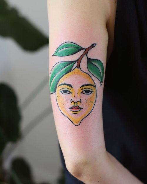 Lemon for Aga Thanx Girl #patrykhilton #lemontattoo #yellowlemon #tatuazepolska #polandtattoos #cyt