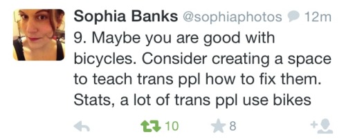 whatisthat-velvet:sherilynhorne:whatisthat-velvet:Sophia Banks listing ways that cis people can be b