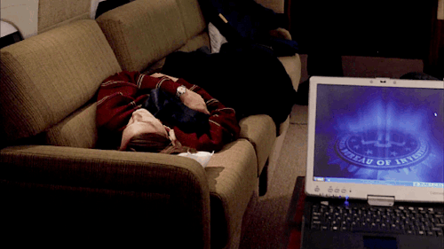 SPENCER REID SLEEPING ON THE JET