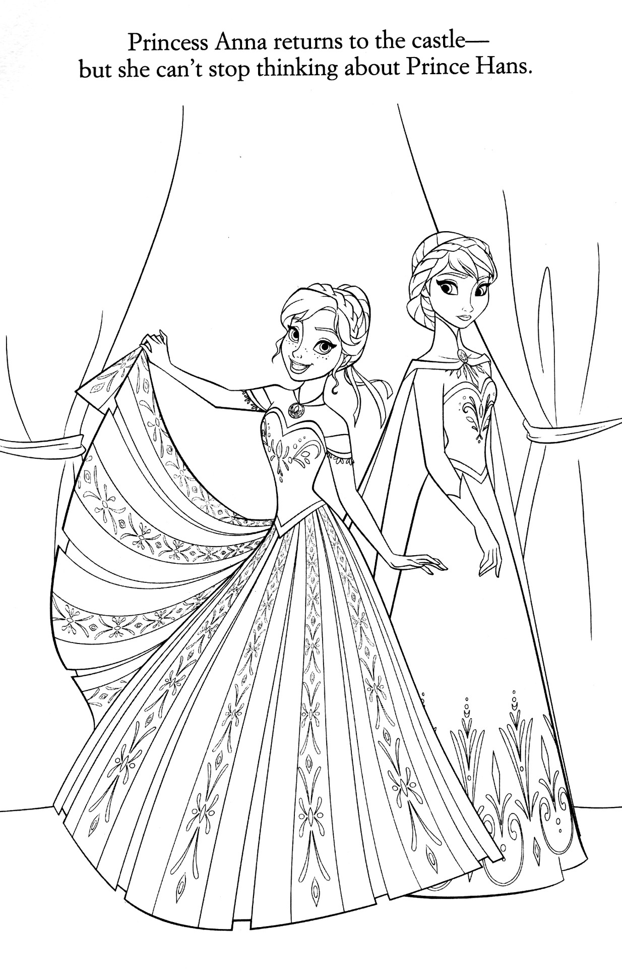 88 Disney Coloring Pages Elsa And Anna  Latest Free