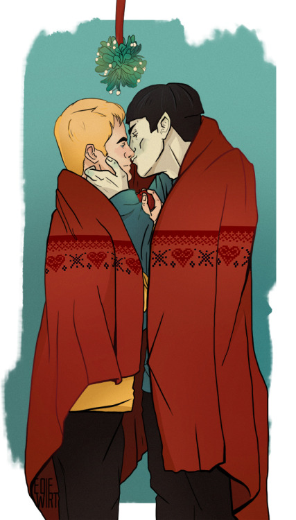 ediewirt:art: by EdieWirtSpirk for K/S calendar, Star Trek commission are open! please write to matt