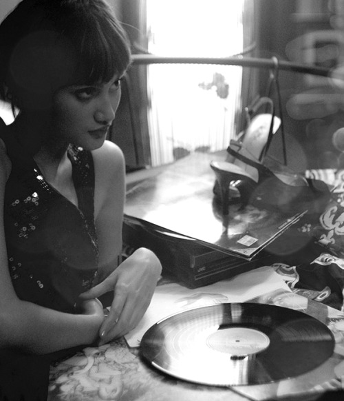 Girls with Vinyl Records