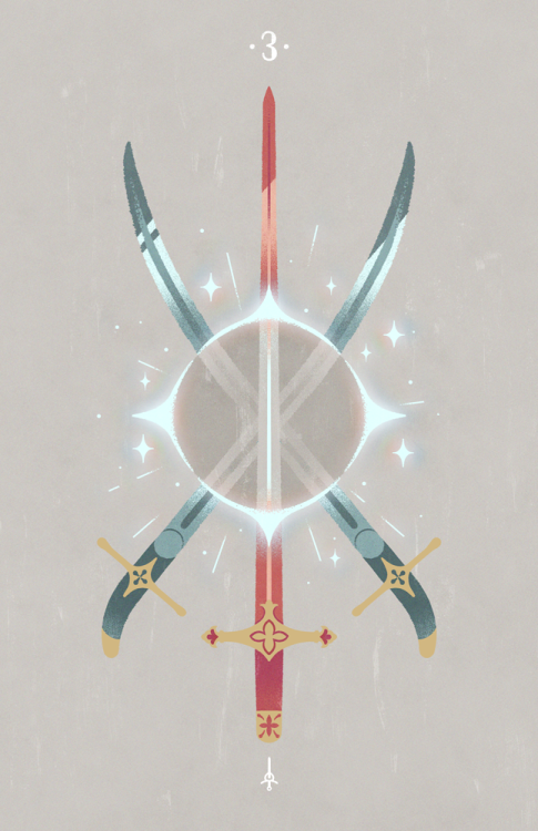 Swords ⚔ Illustrated by me and @p-kom for the Sefirot Tarot. Preorder until Dec 15th here