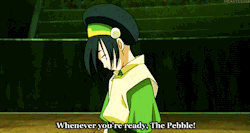 batherik:  itscarororo:heartcoma:pointing and tellin’ it like it is this was like make fave thing, that they kept toph’s mannerisms and style of speech was so important to me   Because Toph is blind pointing is a gesture of power for her. She’s