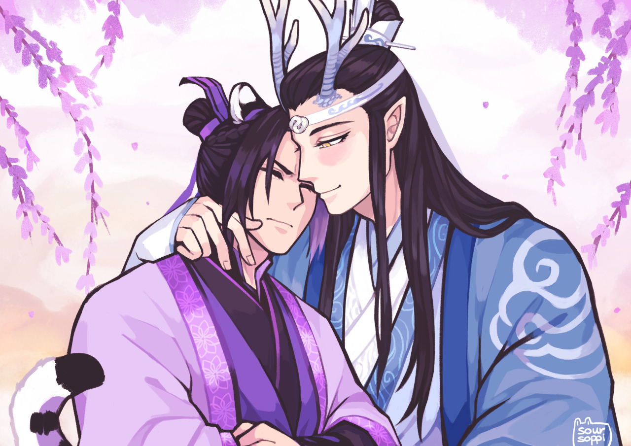 Anime, Mo Dao Zu Shi, Jiang Cheng, Jiang Wanyin, Kiss, Lan Huan