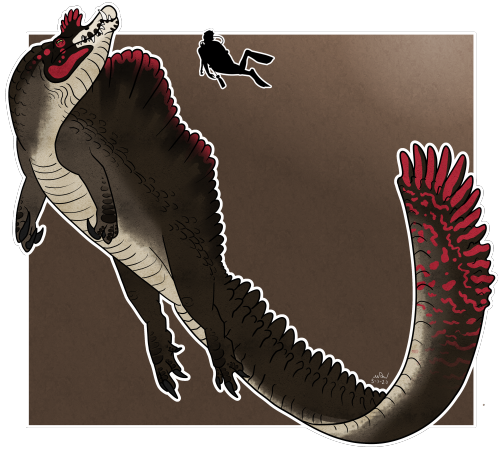 Spinosaurus had a Tail Paddle and that’s Rad as hell. Rad enough to break my artblock, if only brief