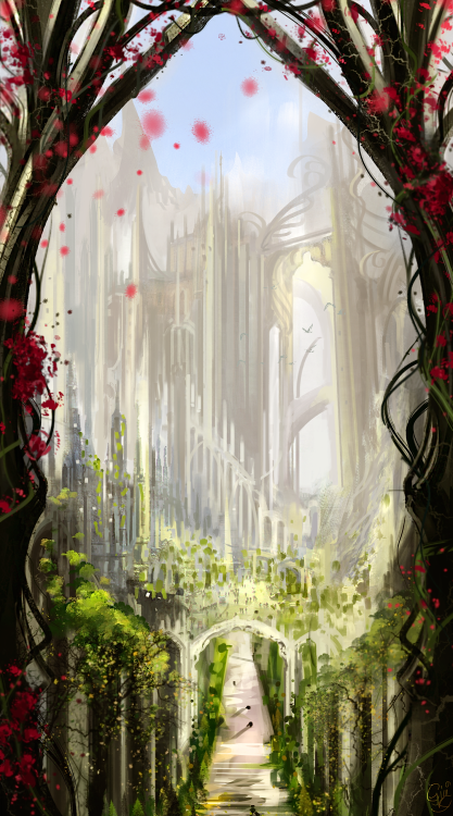 g-m-kaye: Gondolin before the fall- (concept) “The world was fair, the mountains tall, In Elder Days