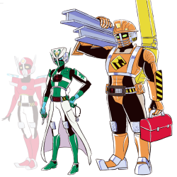 sarraceniarts: New toku hero allies for Rescue Knight. They are called Aid Knight and Archi-Knight  Love them! :D