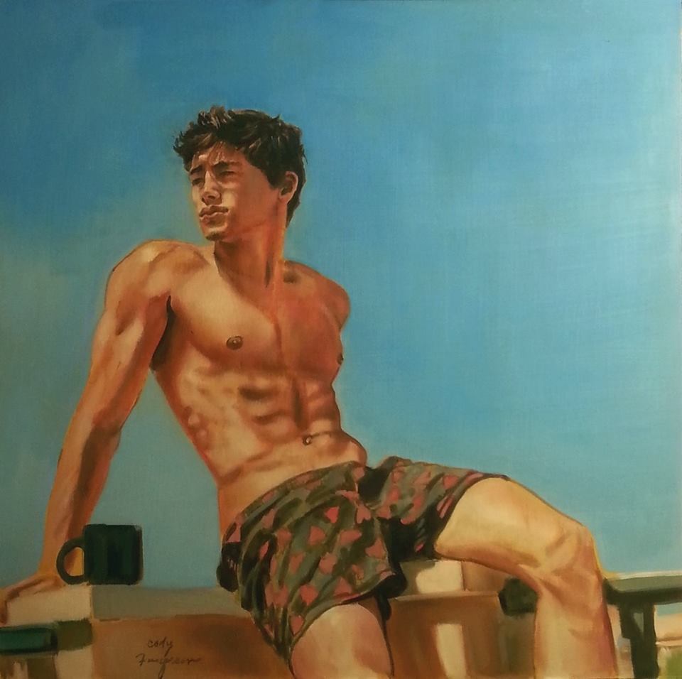 enchantemoimerlin:    Cody Furguson    “Lifeguard” 24 X 24&quot; Oil on