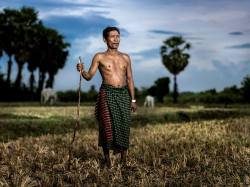 Iseo58:  Cambodian Farmer, Gary Tyson 