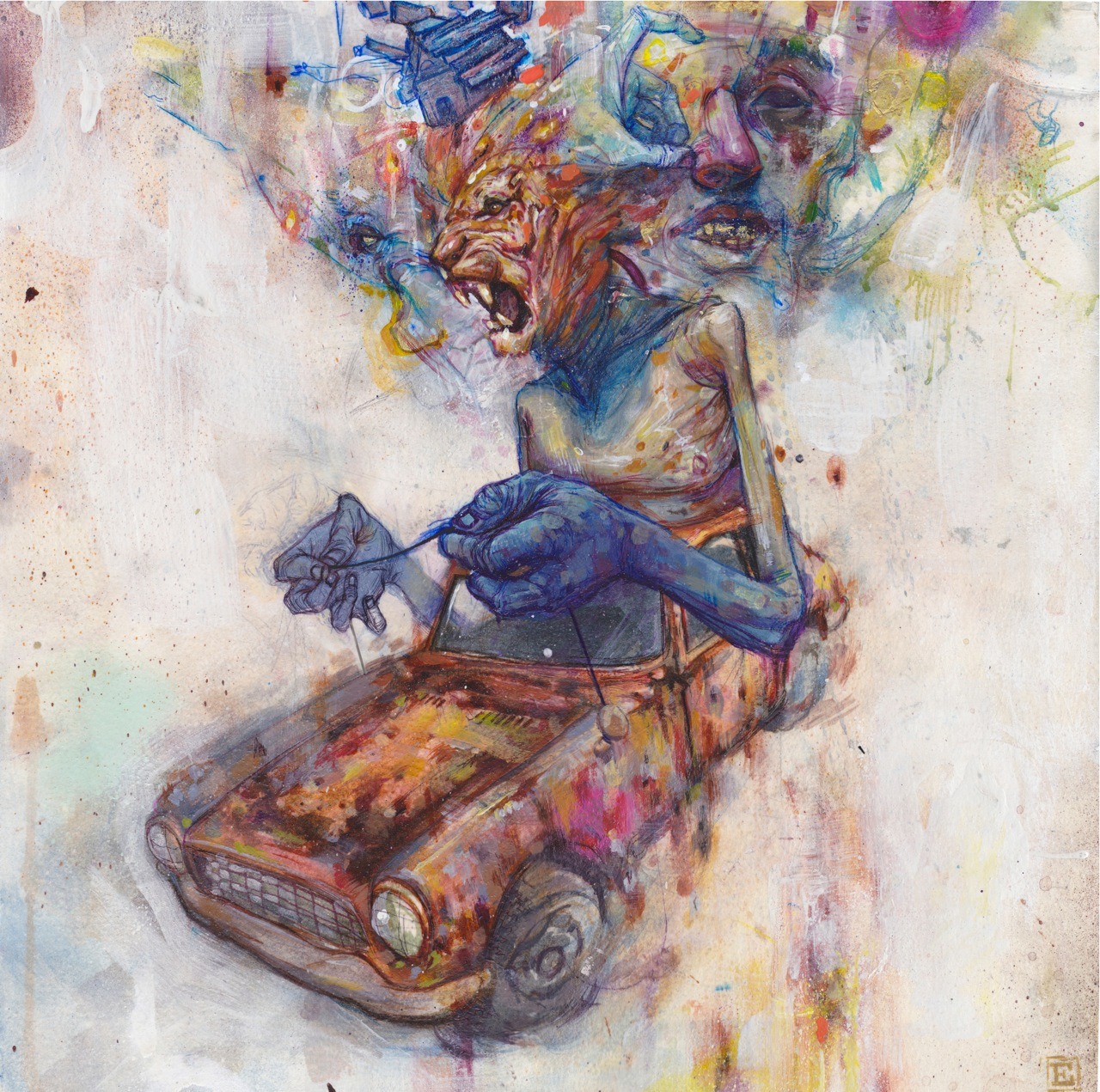 supersonicelectronic:  Ekundayo. Above is a new painting and a glimpse of Ekundayo’s