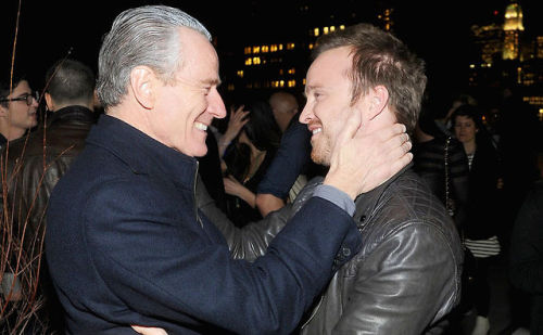 bryancranston: Bryan Cranston and Aaron Paul attend DreamWorks Pictures Need For Speed screening aft