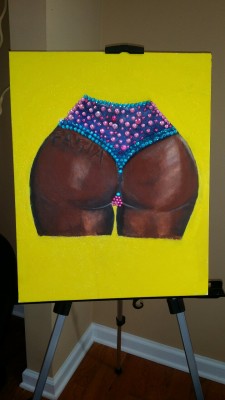 Therealjamaicatreat:  Painting I Did This Morning. Haven’t Drawn In Years Felt