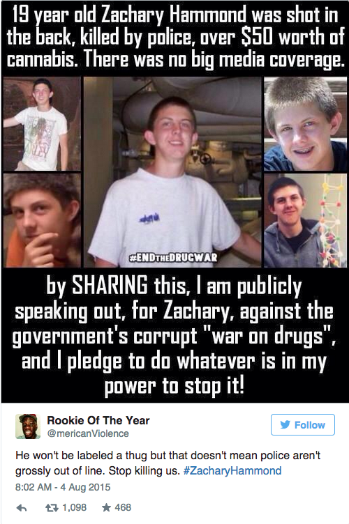 huffingtonpost:  A Cop Killed A White Teen And The #AllLivesMatter Crowd Said NothingOn