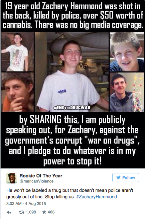 anotherlesbianandwhat:smileforallthestrangers:huffingtonpost:A Cop Killed A White Teen And The #AllL