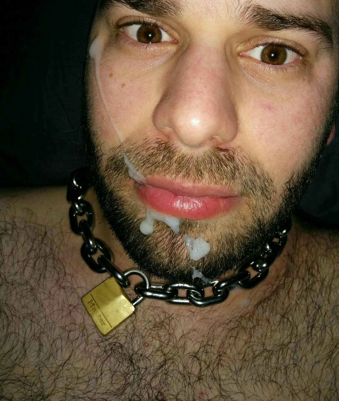 sungodprime:  Anniversary facial. So much of it went into my mouth. 