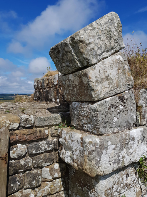 Milecastle 37, Housesteads Roman Fort, Hadrian’s Wall, Newcastle Upon Tyne, 2.8.18.The foundat