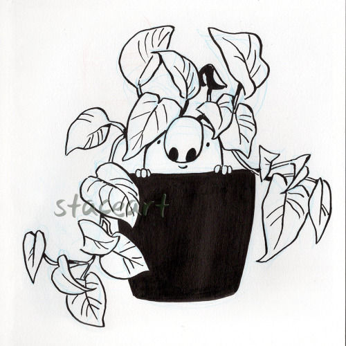 I repotted my pothos tonight and figured it would be appropriate to draw it as a sprite!