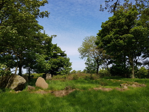 Berrybrae Recumbent Stone Circle, nr Fraserburgh,Scotland, 29.5.18. A beautifully located circle tha