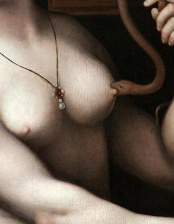 deathandmysticism:  Giovanni Pedrini Giampietrino, Detail of The Suicide of Cleopatra, 1525 