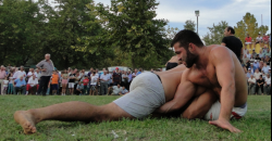 stratisxx:  Grab that fat cock… Greek wrestlers.