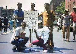 hiphopphotomuseum:  The Gods at a unity rally in Harlem in a time before crack. Circa 1982.   Photography by @jamelshabazz.