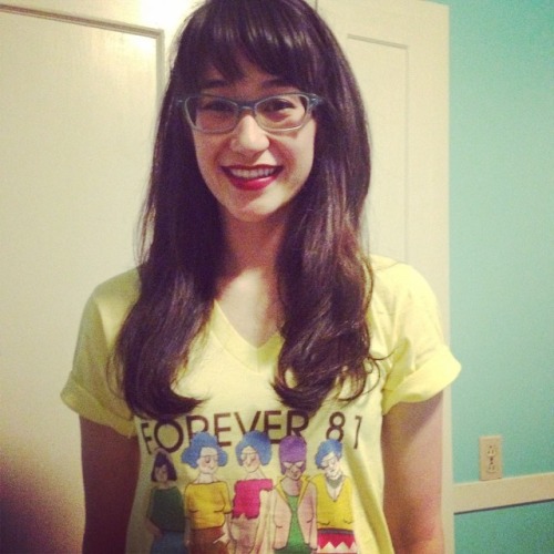 Sunny, cheeky and fabulous, the Forever 81 shirt is now available in yellow at society6.