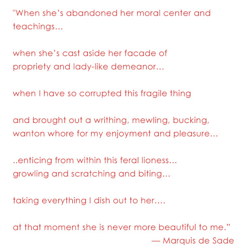 fouldarkviolentpervert:I love the marquise de sadè