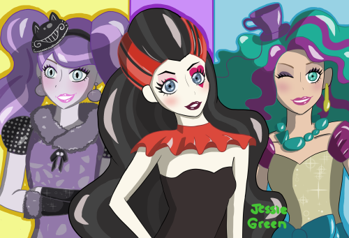 jessiegreendraws: Finally finished the Wonderland girls! I don’t think it was a bad first atte