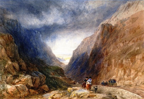 Pass of Llanberis, Caernarvonshire, Wales, 1836, David Cox