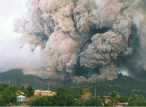 losed:  Smoke, steam and ash billow from the Soufriere Hills Volcano as seen from