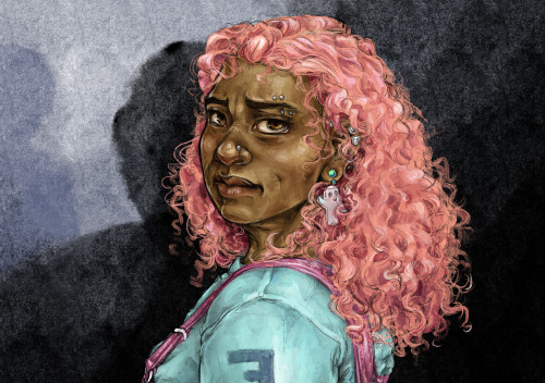 thedreadvampy:ongoingart:Look after yourself, Jon.[ID: A digital painting of a woman facing away fro