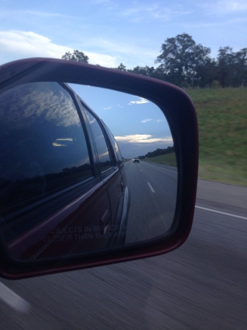 the sky looked really pretty on my windshield