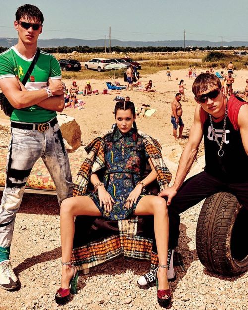 Bella Hadid, Filip Hrivnak and Julian Schneyder by Giampaolo Sgura for Vogue Japan November 2016@b