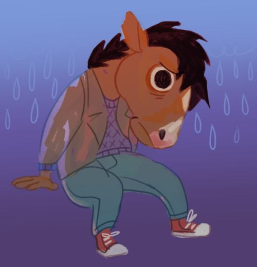 sad horse