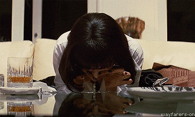 invademe-:  royalty-killa:th3kidswantacid:  Im so obsessed with this gif like fuck  ✩天使のような✩  forever reblogging this. Pulp Fiction+Uma Thurman=oxygen